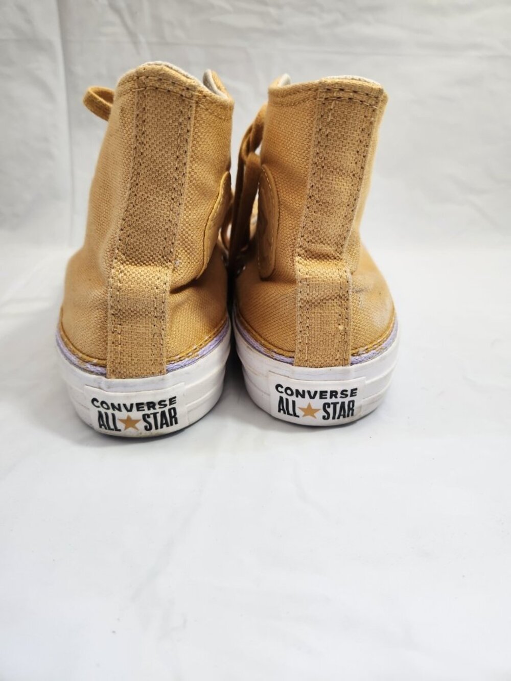 Converse Chuck Taylor All Star High Top Sneakers Women Size 7 Yellow Lace Up - Picture 5 of 8